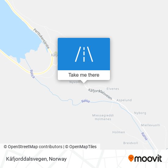 Kåfjorddalsvegen map