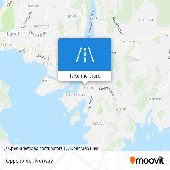 Oppens Vei map