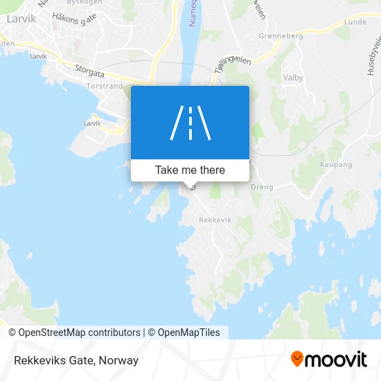 Rekkeviks Gate map
