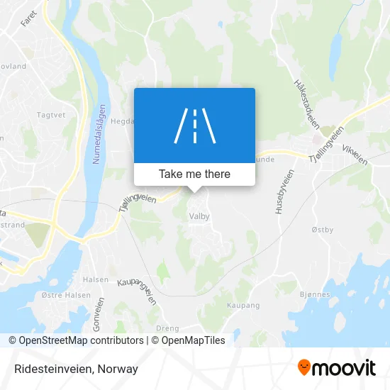Ridesteinveien map