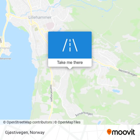 Gjøstivegen map