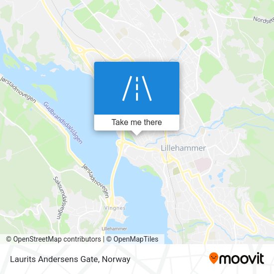 Laurits Andersens Gate map
