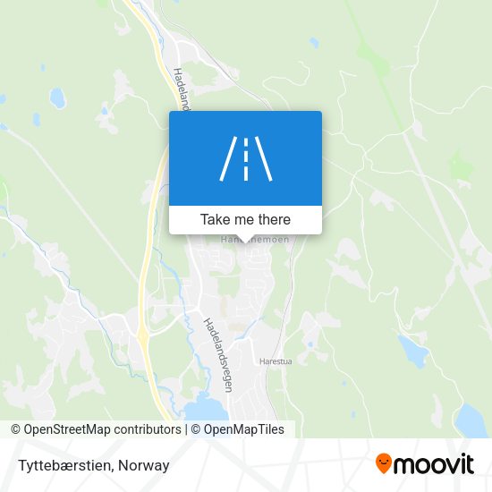 Tyttebærstien map
