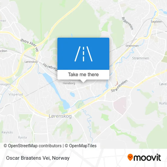 Oscar Braatens Vei map
