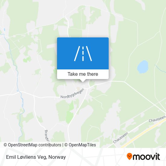 Emil Løvliens Veg map