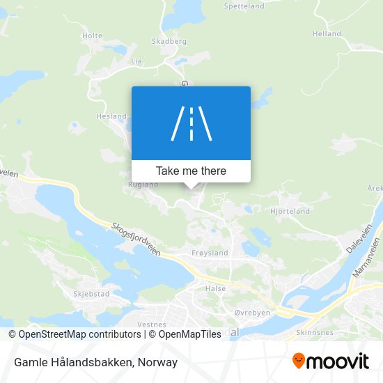 Gamle Hålandsbakken map