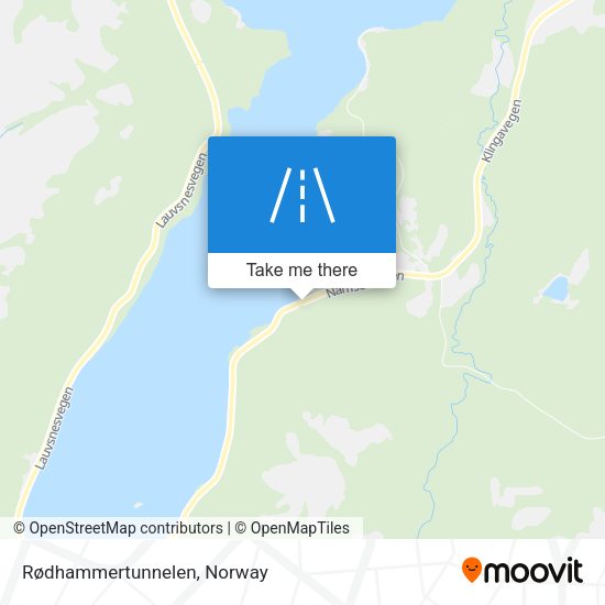 Rødhammertunnelen map