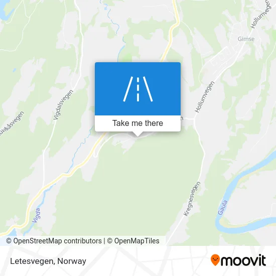 Letesvegen map