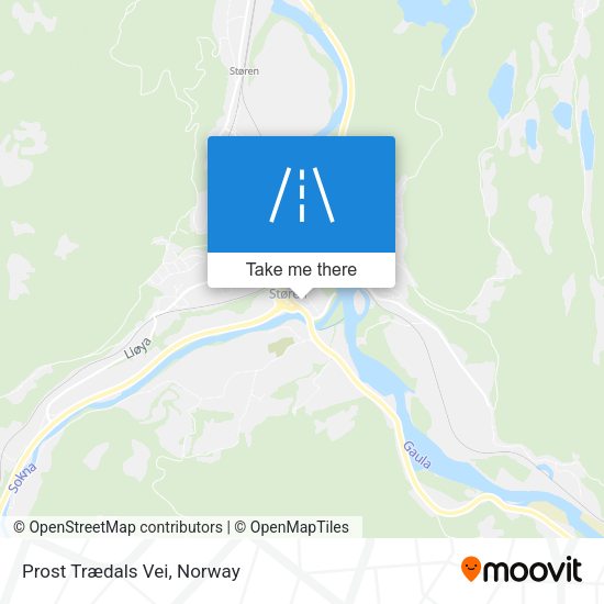 Prost Trædals Vei map
