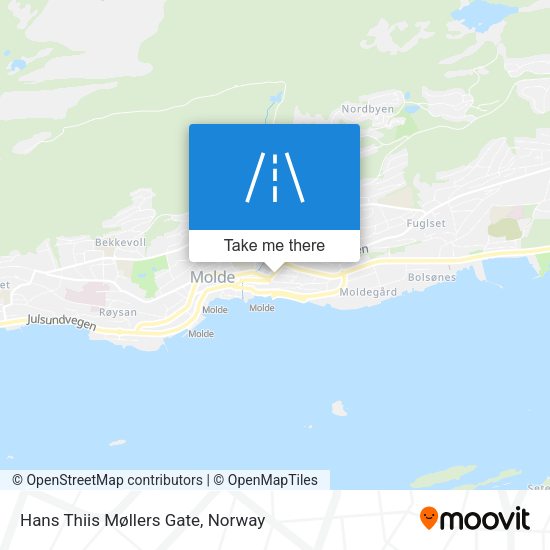 Hans Thiis Møllers Gate map