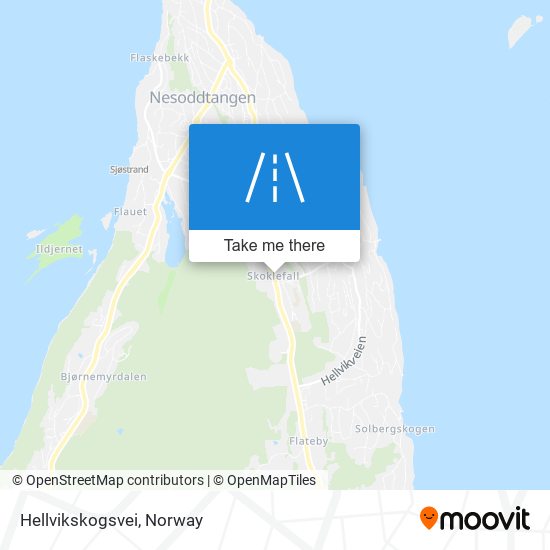 Hellvikskogsvei map