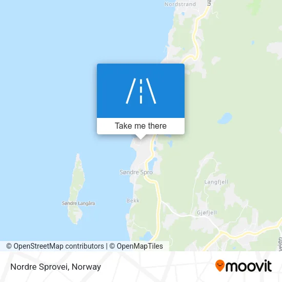 Nordre Sprovei map