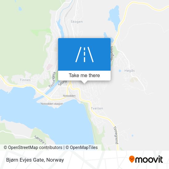 Bjørn Evjes Gate map