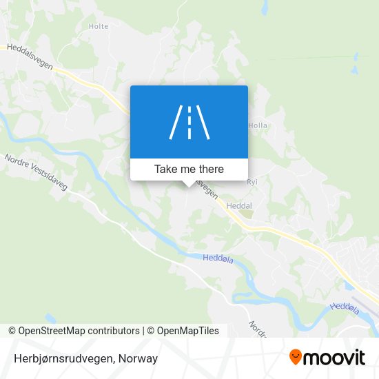 Herbjørnsrudvegen map