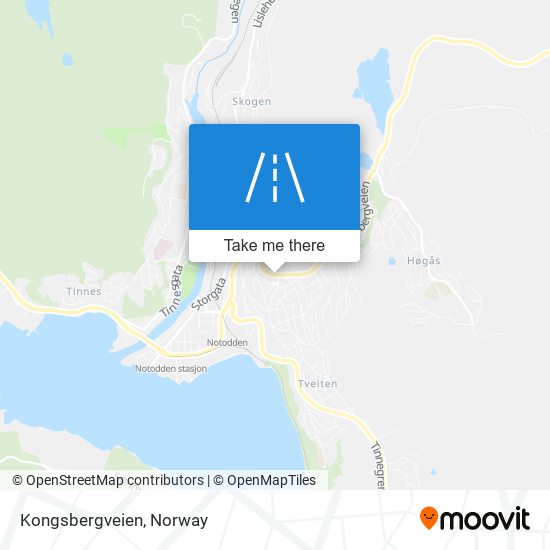Kongsbergveien map