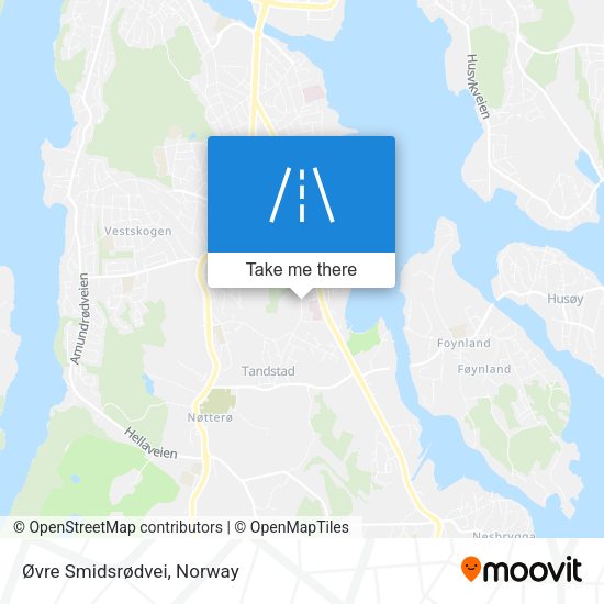 Øvre Smidsrødvei map