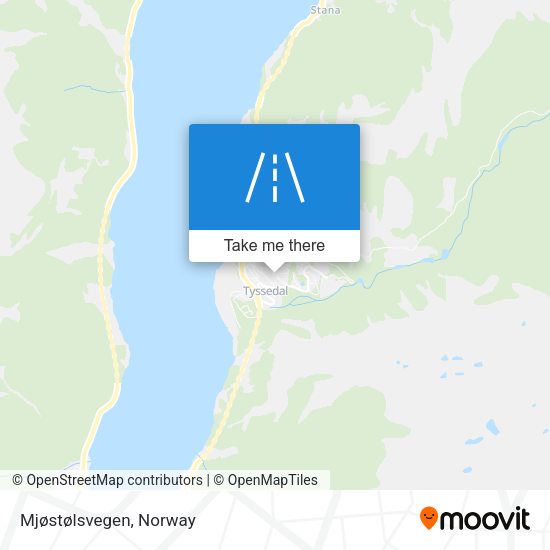 Mjøstølsvegen map