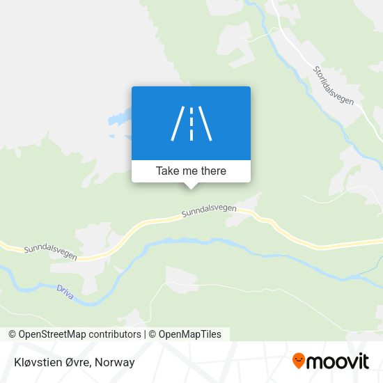 Kløvstien Øvre map