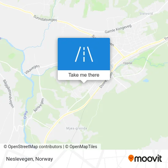 Neslevegen map