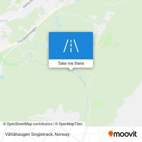 Våttåhaugen Singletrack map