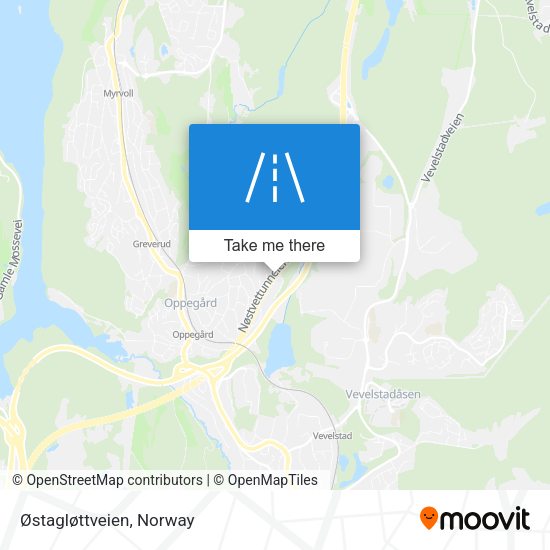 Østagløttveien map