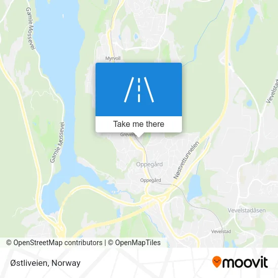 Østliveien map