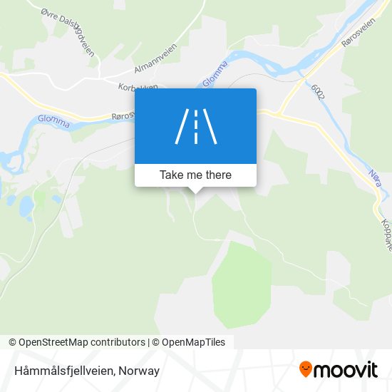 Håmmålsfjellveien map
