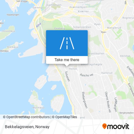 Bekkelagsveien map