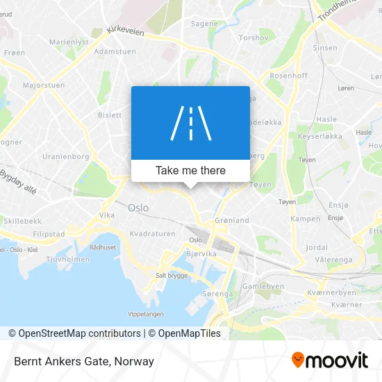 Bernt Ankers Gate map