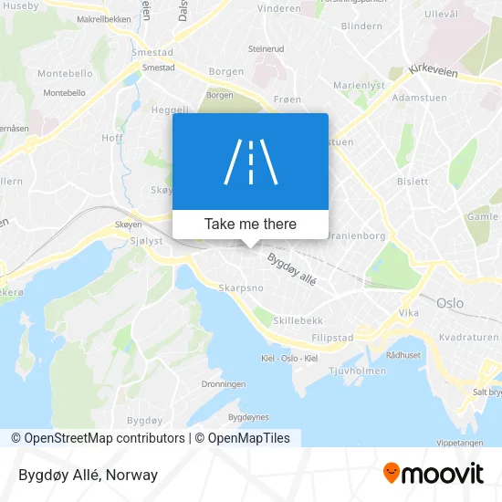 Bygdøy Allé map