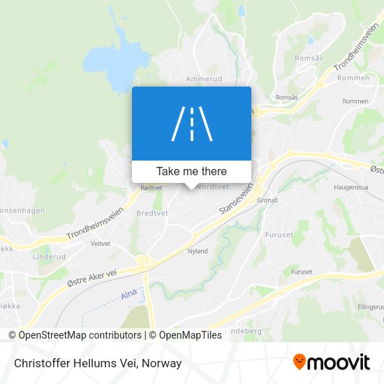 Christoffer Hellums Vei map