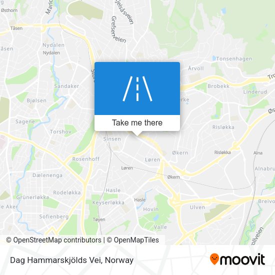 Dag Hammarskjölds Vei map