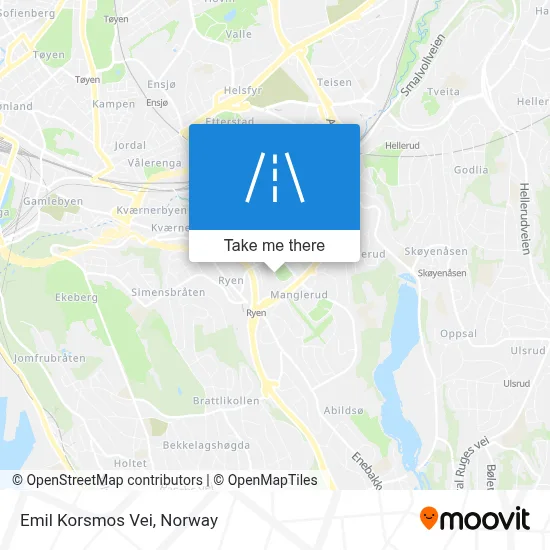 Emil Korsmos Vei map