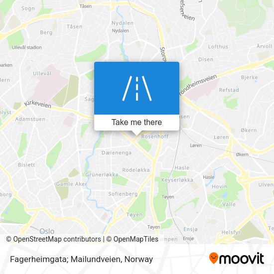 Fagerheimgata; Mailundveien map