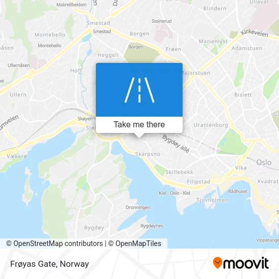 Frøyas Gate map