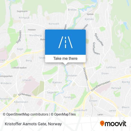 Kristoffer Aamots Gate map