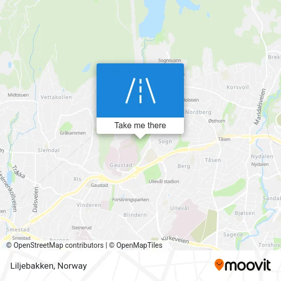 Liljebakken map