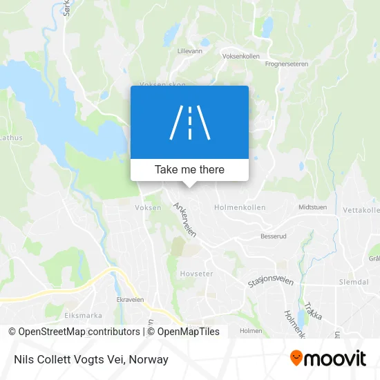 Nils Collett Vogts Vei map