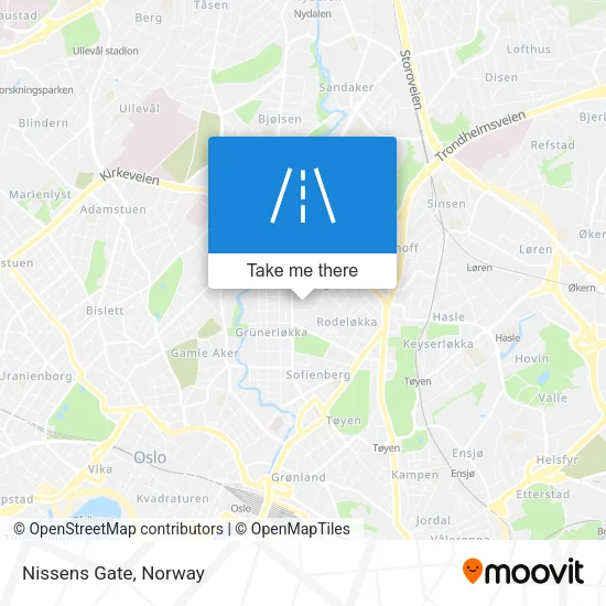 Nissens Gate map