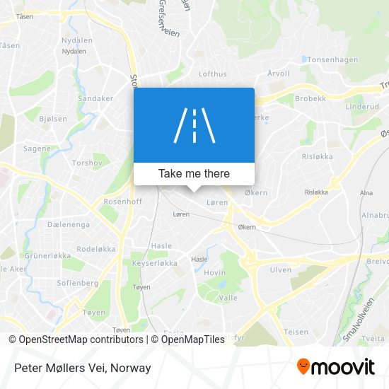 Peter Møllers Vei map