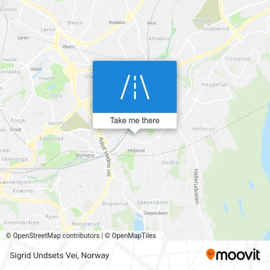 Sigrid Undsets Vei map