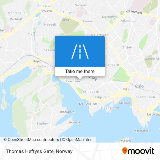 Thomas Heftyes Gate map