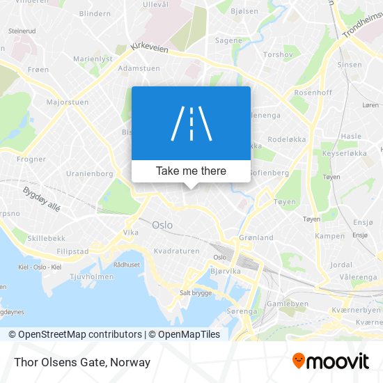 Thor Olsens Gate map