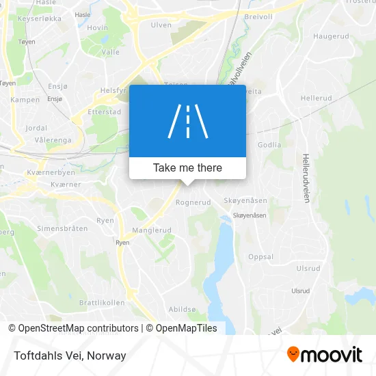 Toftdahls Vei map