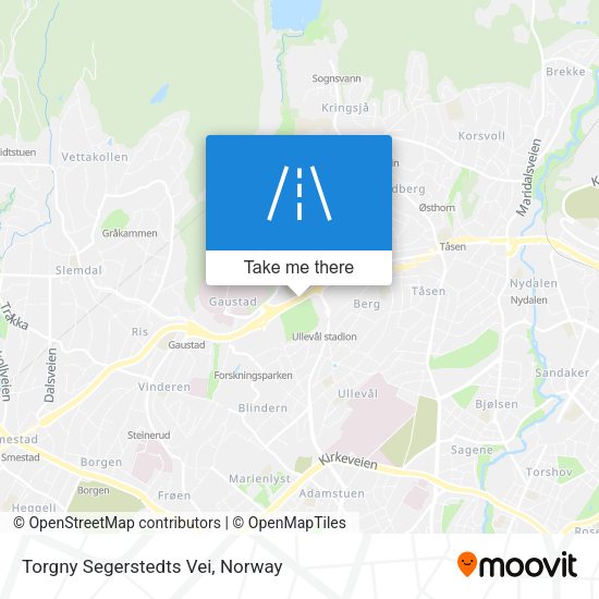 Torgny Segerstedts Vei map
