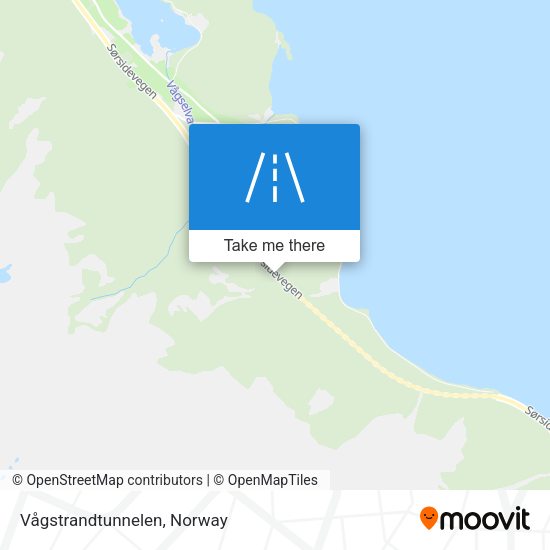 Vågstrandtunnelen map