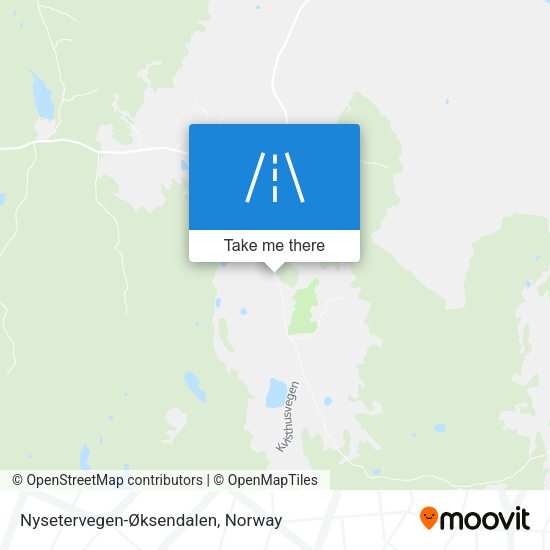 Nysetervegen-Øksendalen map