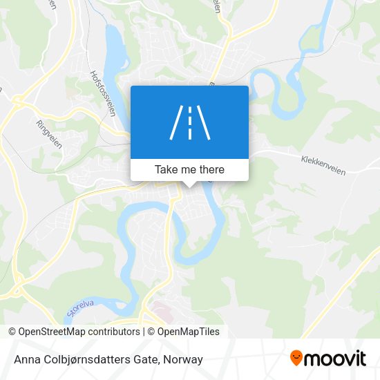 Anna Colbjørnsdatters Gate map