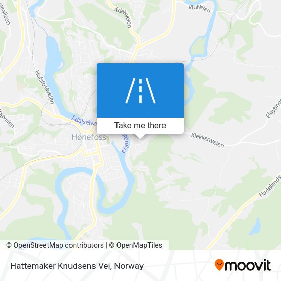 Hattemaker Knudsens Vei map