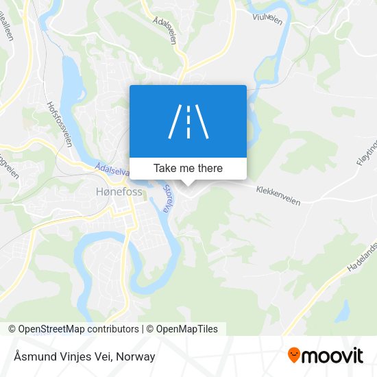 Åsmund Vinjes Vei map